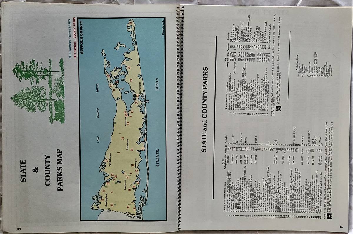 1980年代 ニューヨーク州 サフォーク郡　 道路地図 ドライブ地図 アトラス　A_画像9