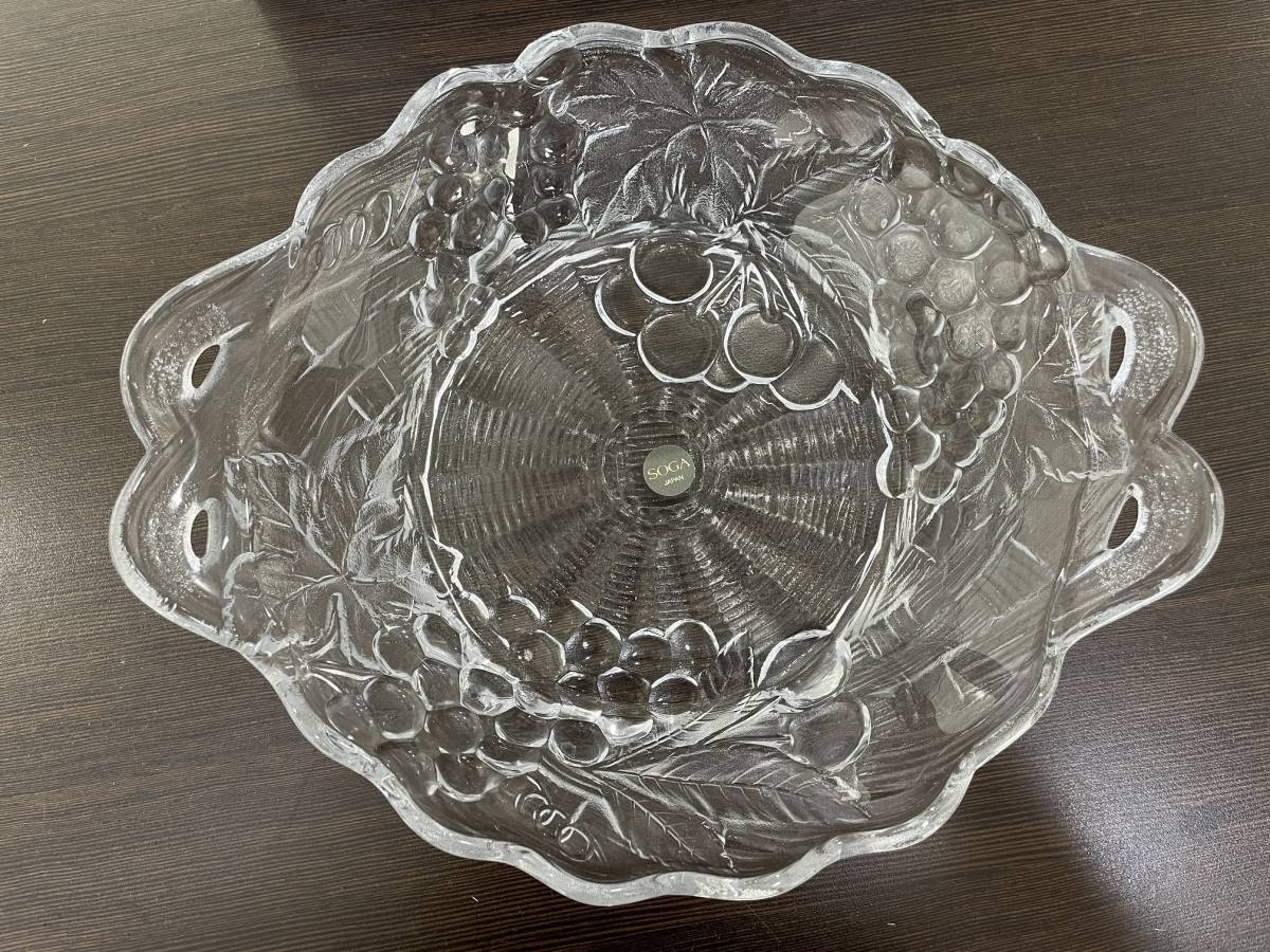 ★【サラダボール】Soga(曽我ガラス) BASKET CRYSTAL FRUITS Bowl(バスケット クリスタル フルーツ ボウル) A211W★未使用品_画像7