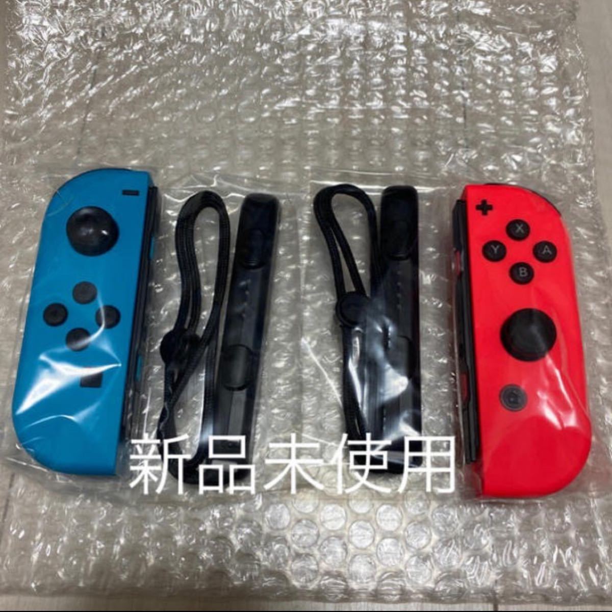 Switchジョイコンネオンブルー左ネオンレッド右ストラップ