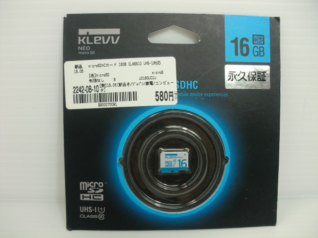  unused * unopened goods microSDHC card KLEVV 16GB postage 120 jpy ~ memory card microSD card micro SD card 