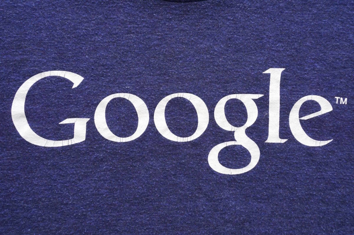 USA製 Google グーグル エンジニアインターン Tシャツ M ネイビー American Apparel アメリカンアパレル 企業 アドバタイジング 古着_画像4