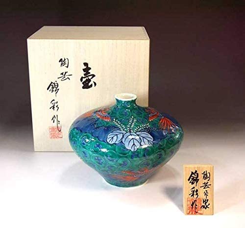  wonderful .. saucepan island roasting saucepan island . Arita . total hand .. color Nabeshima style somenishiki phoenix Tang .. vase . boxed tradition handicraft 