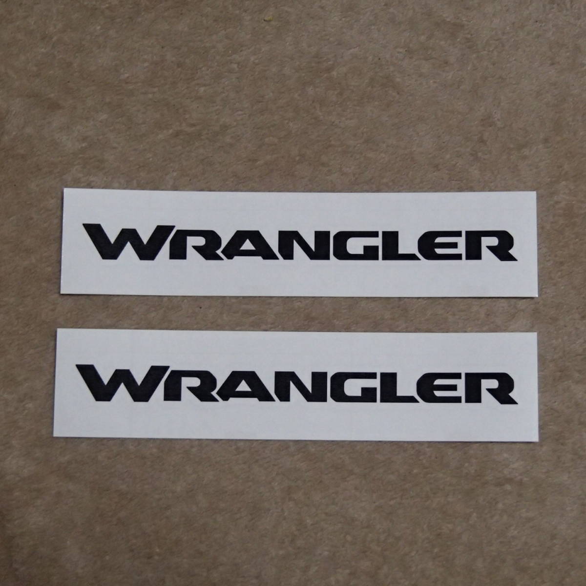 WRANGLER　ステッカー　ブラック　W:450mm　2組入　左右ドア用　JL　JK　YJ　TJ　ラングラー　WILLYS　Jeep_画像1