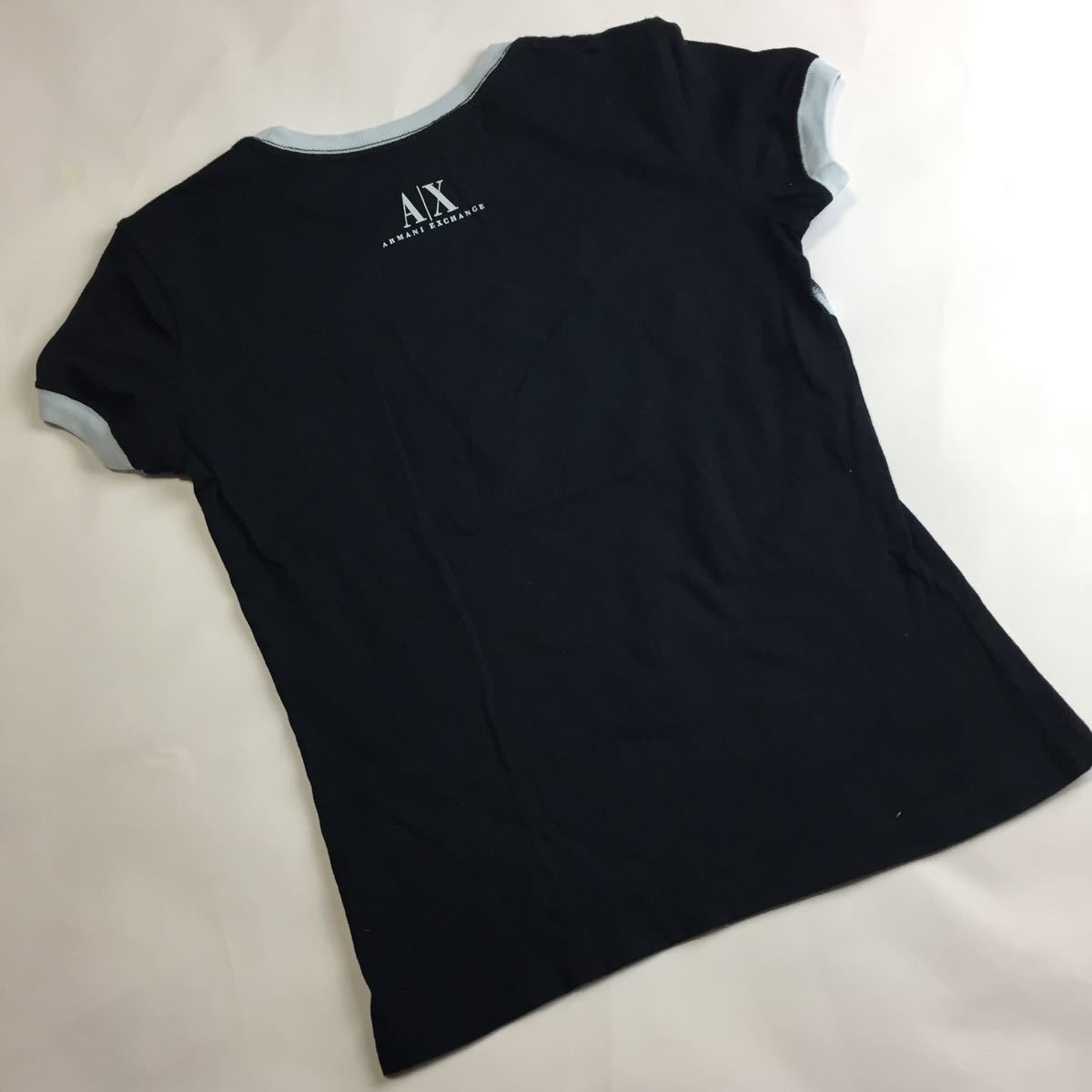 ARMANI EXCHANGE アルマーニエクスチェンジ Tシャツ 黒系 サイズXS 半袖 トップス (管理番号2284)_画像4
