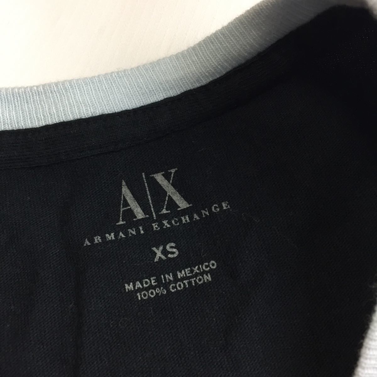 ARMANI EXCHANGE アルマーニエクスチェンジ Tシャツ 黒系 サイズXS 半袖 トップス (管理番号2284)_画像2