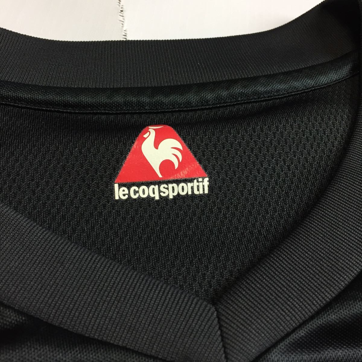 le coq sportif ルコックスポルティフ ドライシャツ サイズL 黒系 長袖 トップス 薄手 (管理番号7300)_画像2