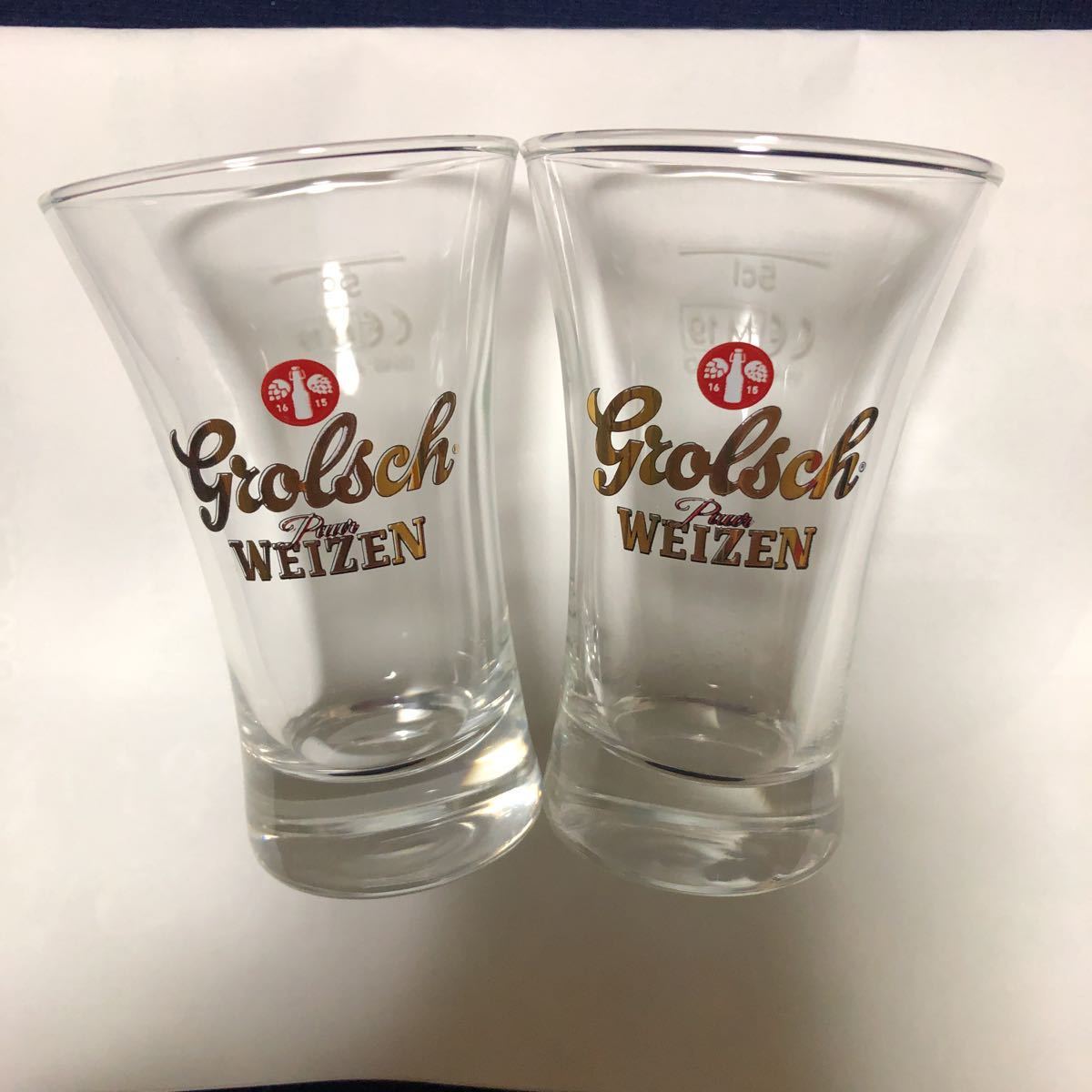 激レア非売品　Grolsch・PuurWEIZEN グロールシュ・ヴァイツェン　ビールグラス　ショットグラス　2個セット　オランダ_画像1