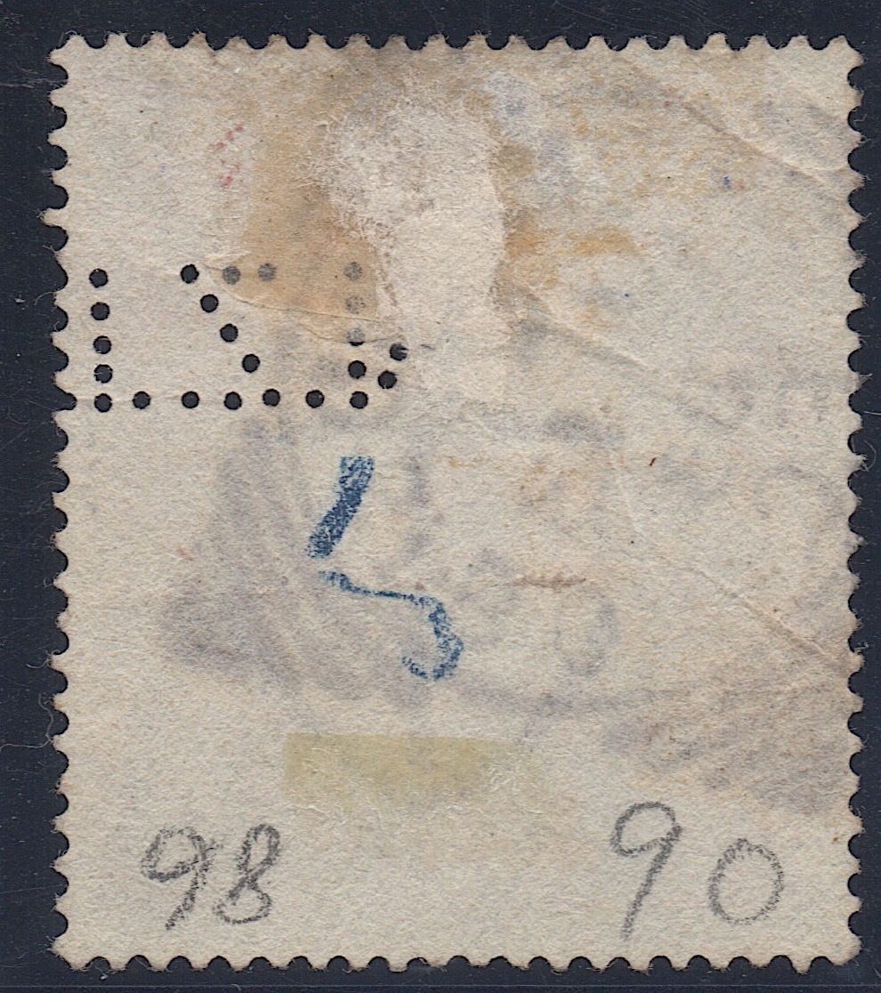 ***私の宝***クラッシックイギリス切手・ヴィクトリア女王1882-83年「スコット#90」使用済み_画像2