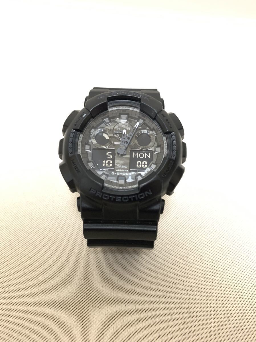 G-SHOCK ジーショック CASIO カシオ GA-100CF カモフラ　カモフラージュ　アナデジ　クオーツ　稼働品_画像1