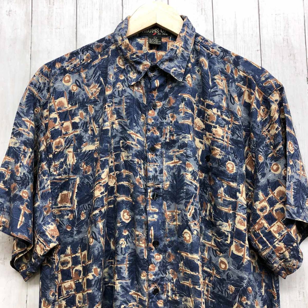 Paypayフリマ Thums Up 総柄 古着 半袖シャツ 柄シャツ アロハシャツ メンズ レーヨン100 Lサイズ 9 69 Paypayフリマ Thums Up 総柄 古着 半袖シャツ 柄シャツ アロハシャツ メンズ レーヨン100 Lサイズ 9 69