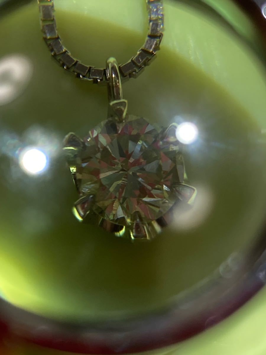 印象のデザインアクセサリーお買い得モデル Ｋ18WG一粒ダイヤモンドネックレス - ネックレス