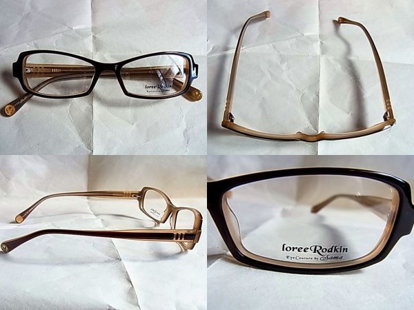  unused goods made in Japan Loree Rodkin Loree Rodkin glasses glasses glasses tea color brown group 