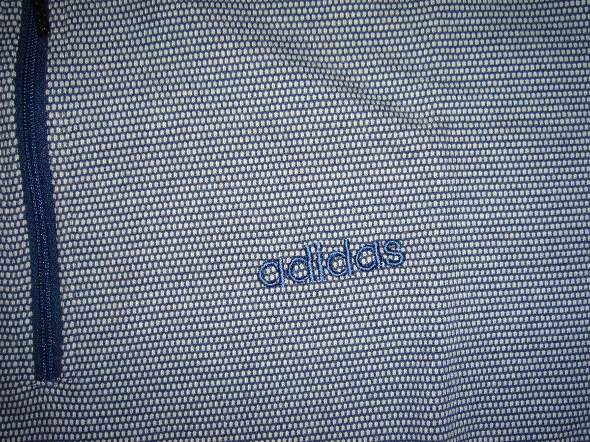 アディダス　デサント製　ポロシャツ　90年代ビンテージ品 ブルー
