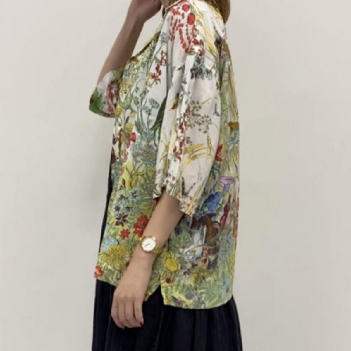 tsumori chisato(ツモリチサト) コラボレーヨン半袖シャツ/M新品