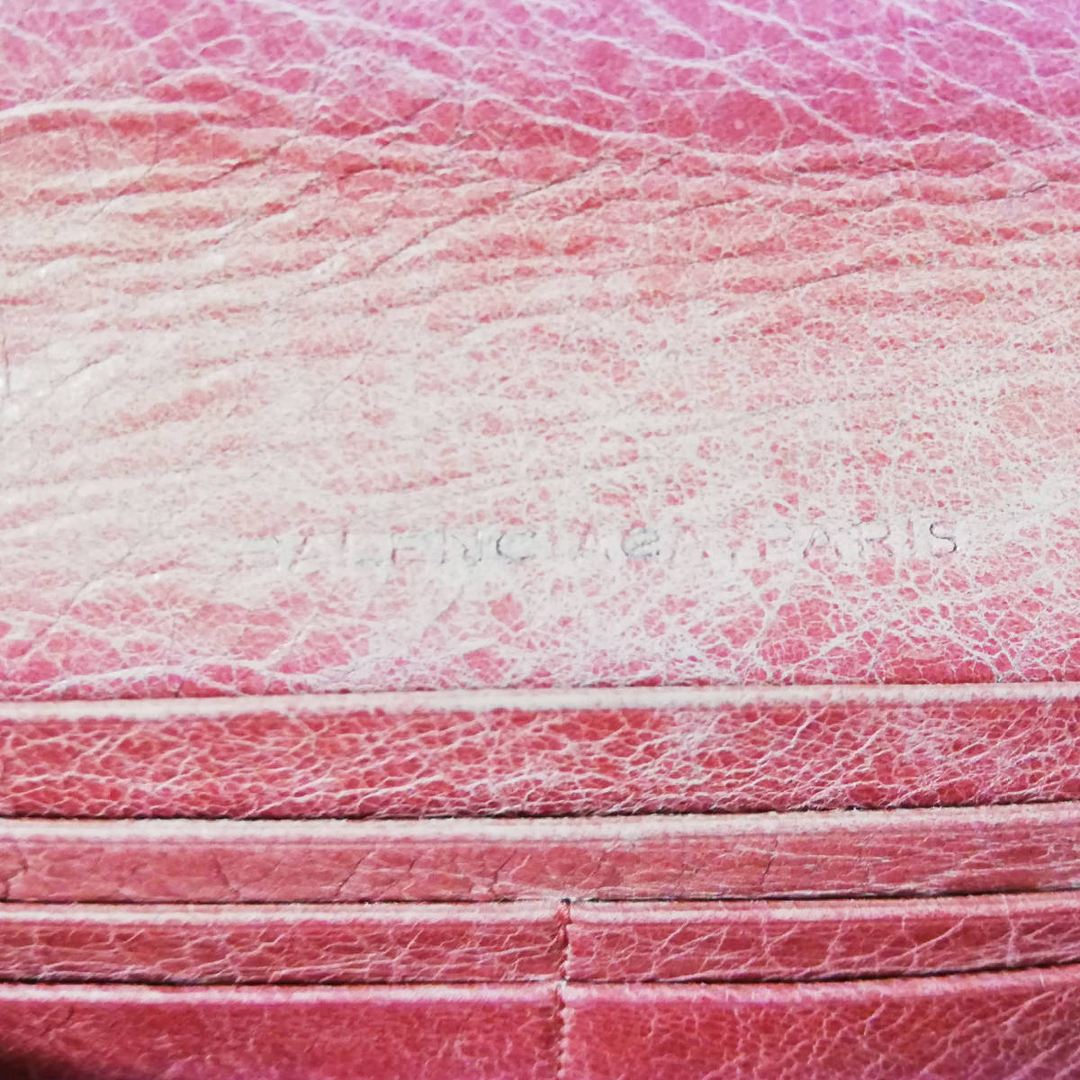 【美品級】Balenciaga（バレンシアガ）ジャイアントマネー　186194　折り長財布　札入れ　ピンク　本革　キレイ　男女兼用【送料無料】099_画像5