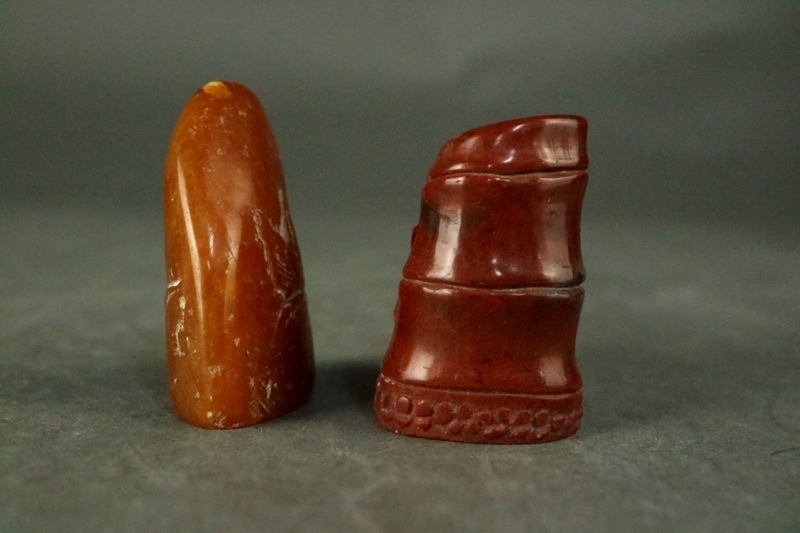 寿山石 田黄石 人物竹彫刻 印材 2個まとめて 中国美術 | bioimune.com.br