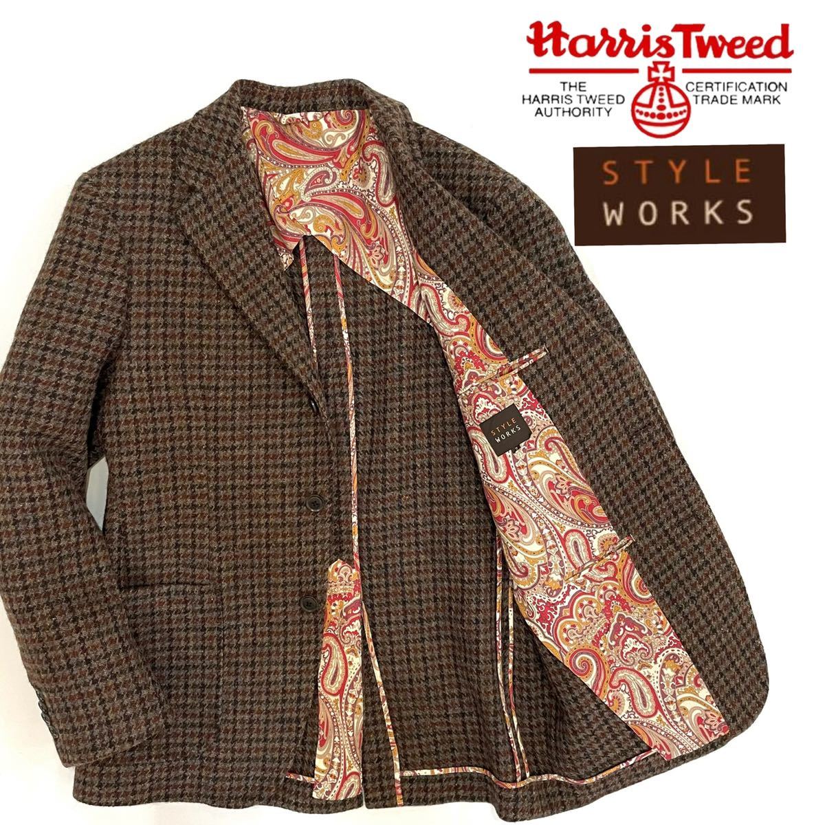Yahoo!オークション - 定価8万円!!美品◇STYLE WORKS×ハリスツイード...