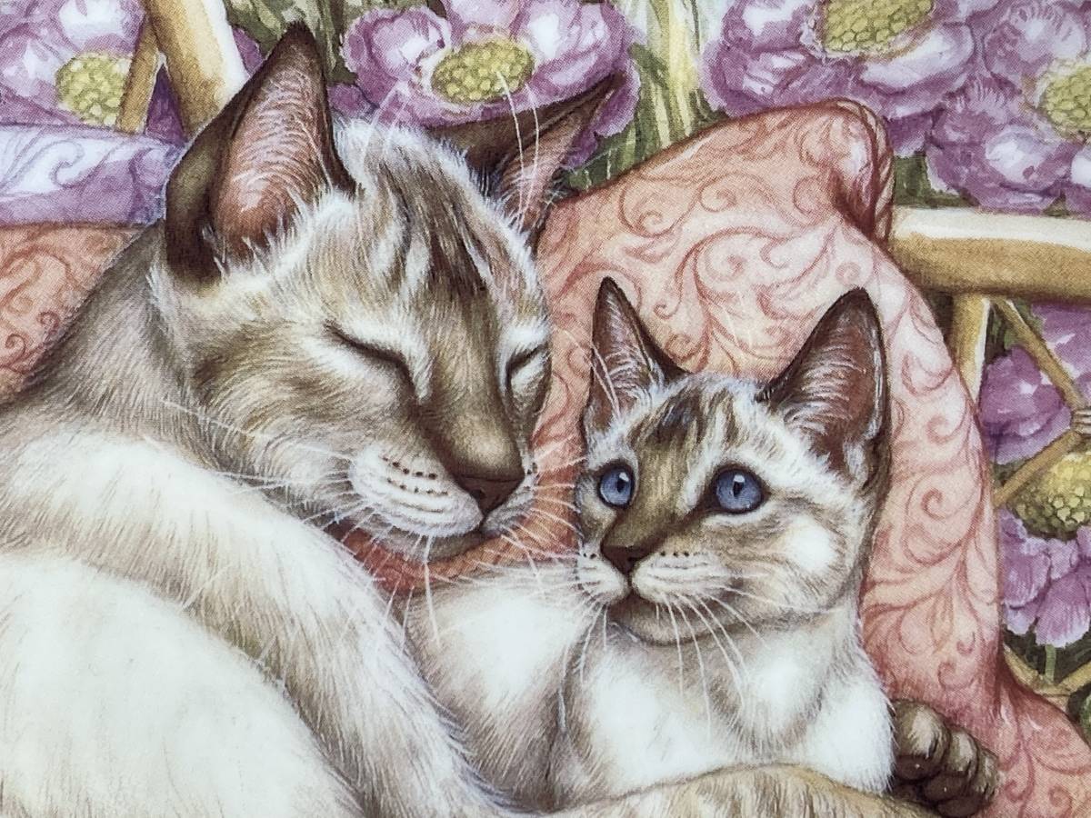 ダンブリーミント シャムネコ A Mother's Love ネコ 猫 飾り皿 絵皿 皿 ①⑧_画像3