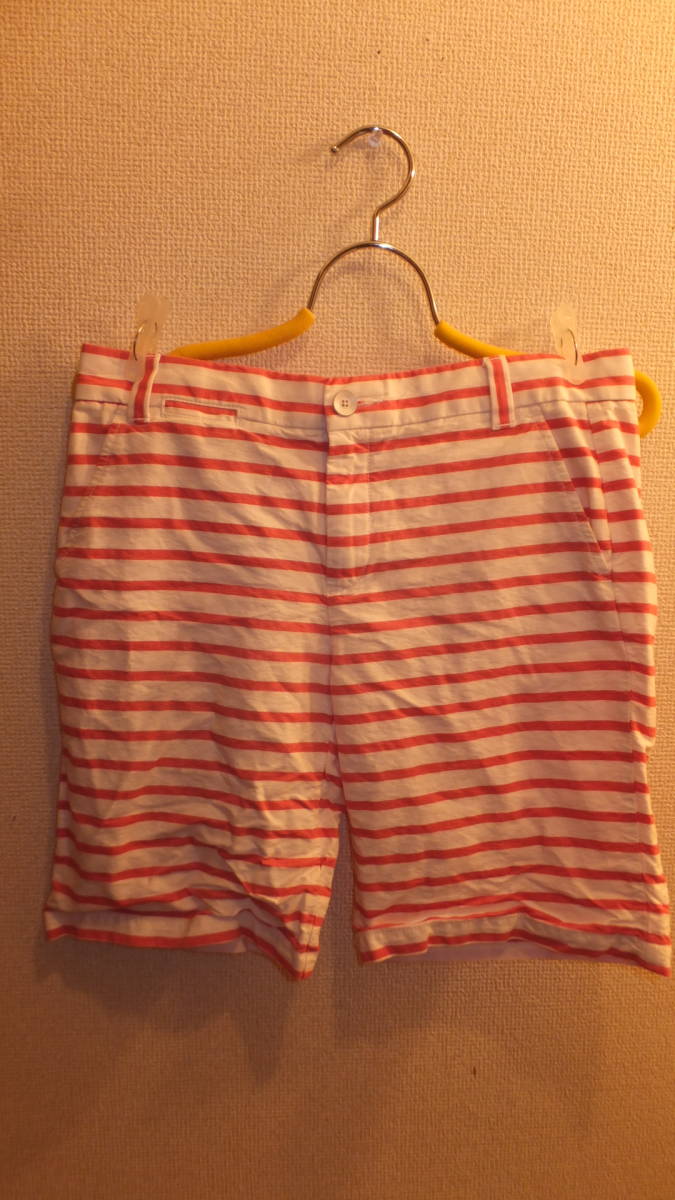★GAP★KHAKIS By Gap Ladies Pants Size02 ギャップレディースショートパンツ　サイズ02　USED IN JAPAN　しましま　ストライプ_画像1