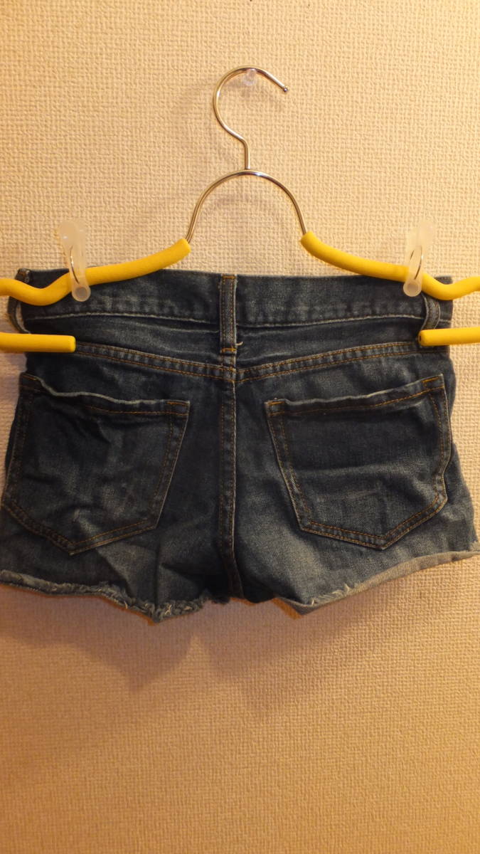 ★GU JAPAN★Ladies Short Pants レディースジーンズ ショートパンツ サイズXS ウエスト73Cm　USED IN JAPAN　daisy dukes shorts_画像7
