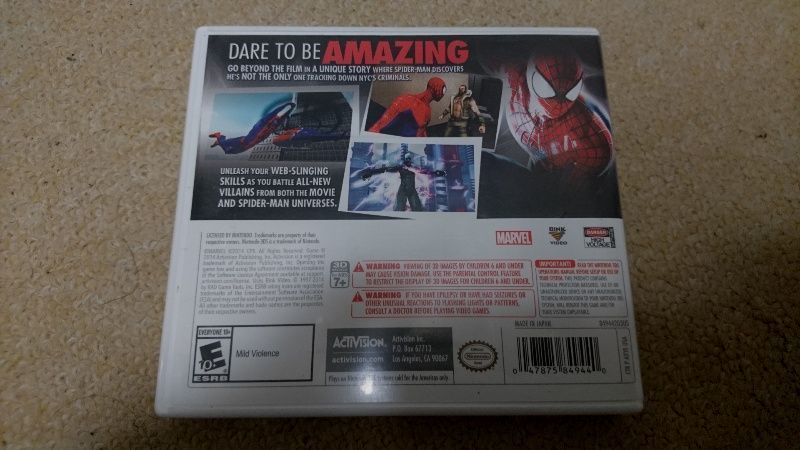 3DS アメージング スパイダーマン 2 The Amazing Spiderman 2　北米版　海外版　中古