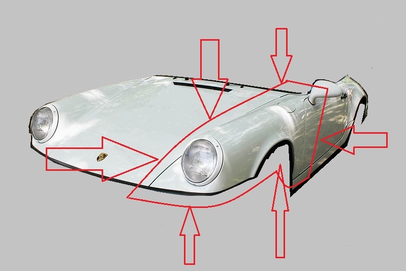 ☆ポルシェ 911系?/946系?/カレラ?の左 フロント フェンダー/ダメージ