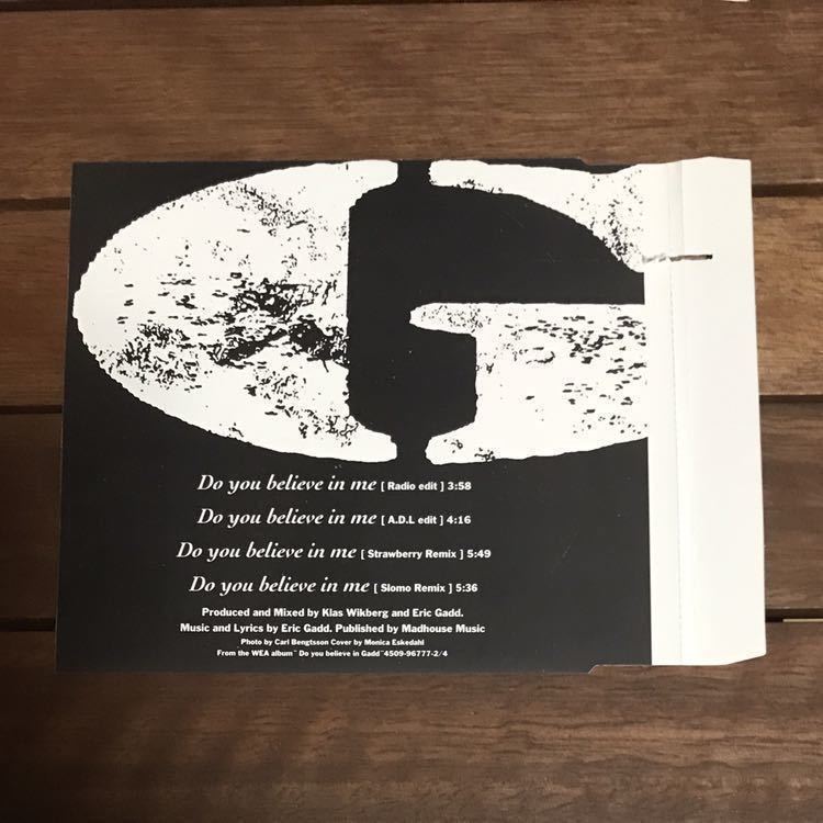 【r&b】Eric Gadd / Do You Believe In Me［CDs］カット盤《3b003 9595》_画像2