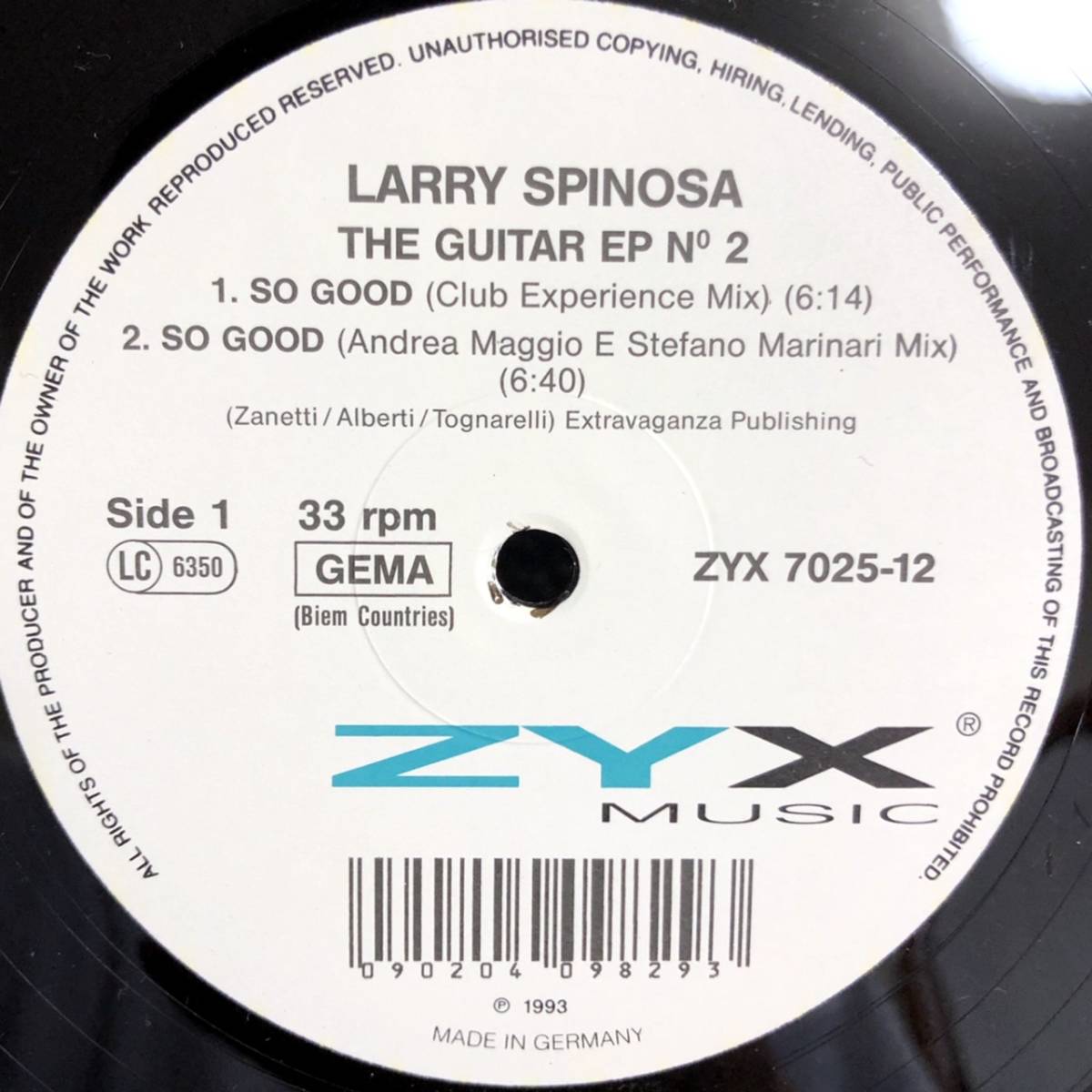  audition * Larry Spinosa[The Guitar EP No.2 ] Germany Original record David Mancuso Play