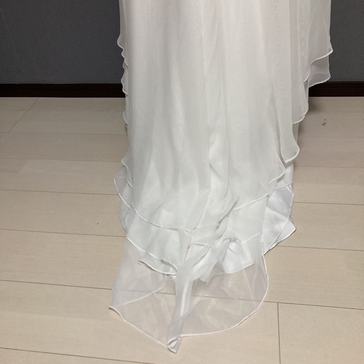 LUNA DI MIELE ウエディングドレス size：7T ホワイト 結婚式 パーティー 210504-256_画像7