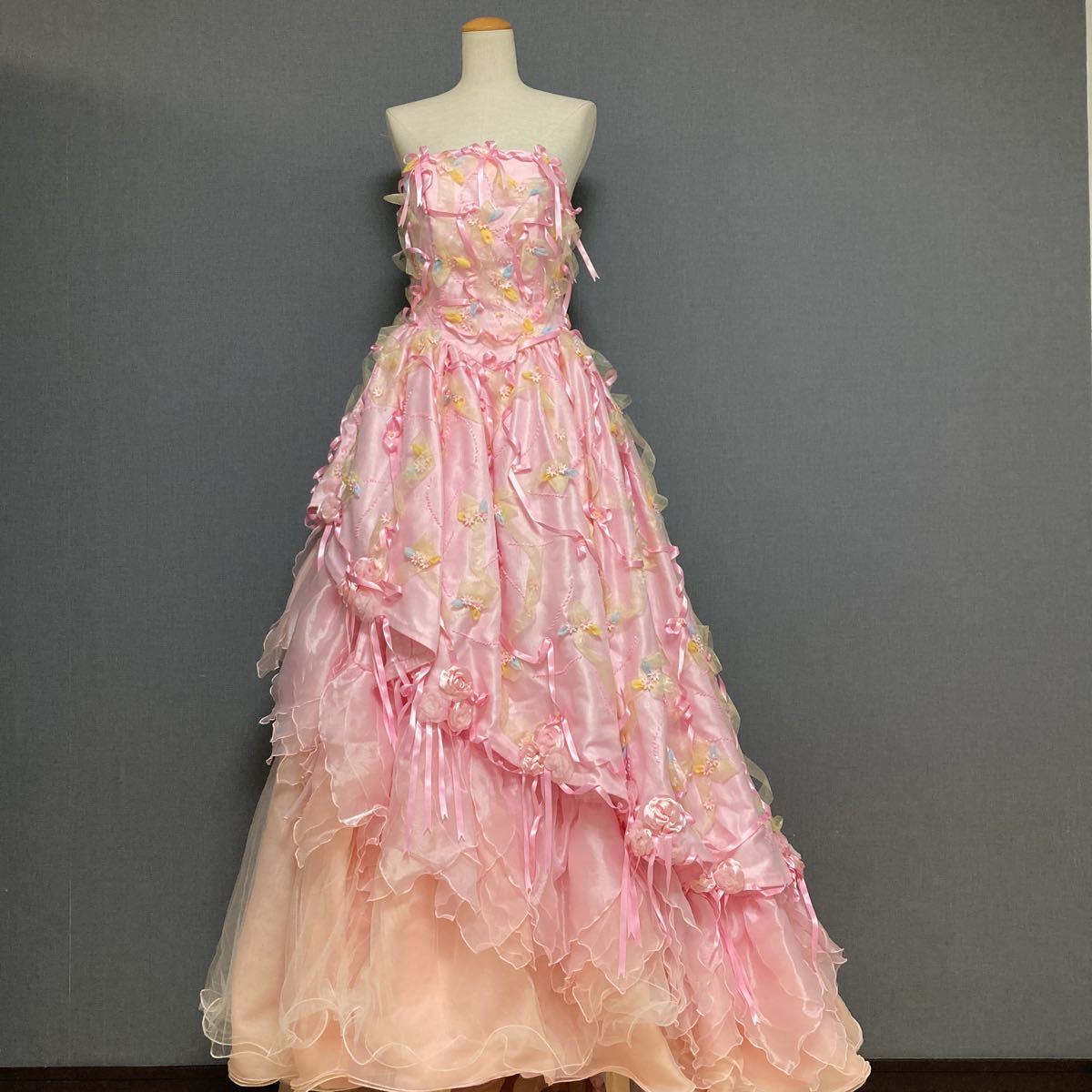 ATELIER E&M ウエディングドレス size：7-11 ピンク 結婚式 カラードレス パーティー 210504-258