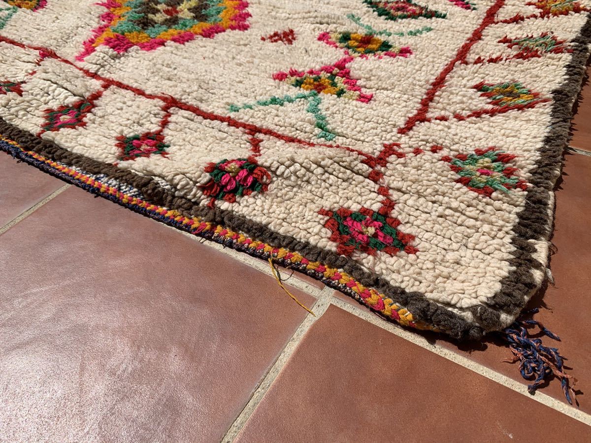 在庫日本製】 モロッコ ラグ カーペット 絨毯 アジラル カラフル