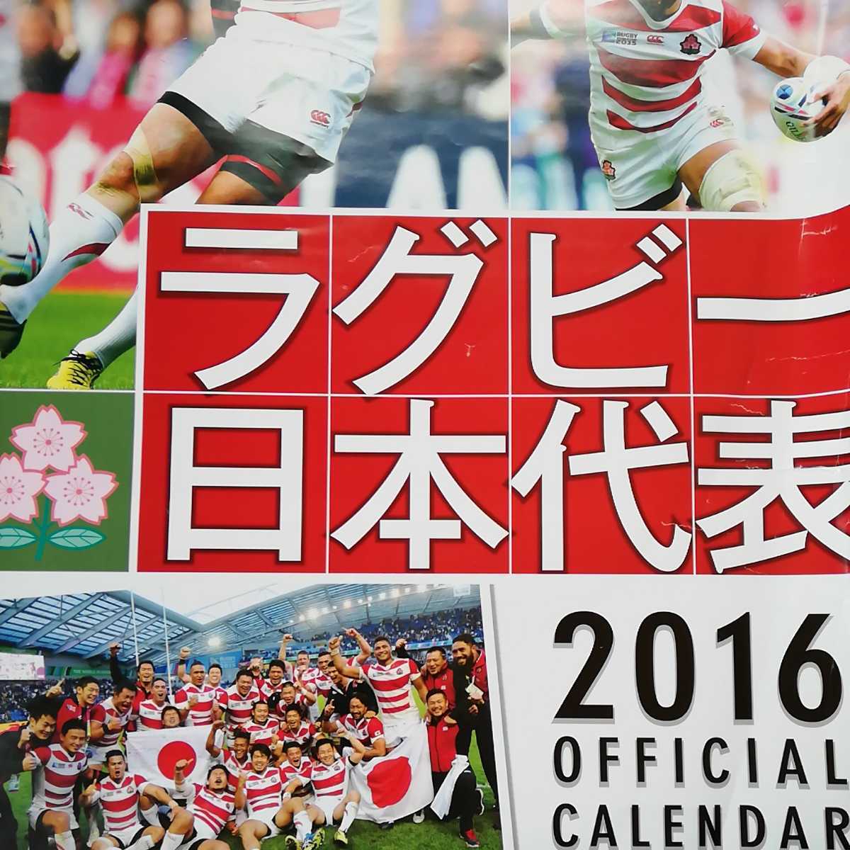 Paypayフリマ ラグビー日本代表 ワールドカップ15オフィシャルメモリアルカレンダー B2判 16年版 新品未開封 510五郎丸 リーチマイケルworld Cup