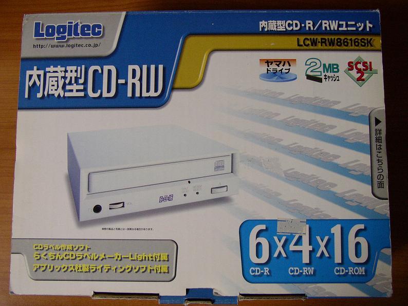 Logitec LCW-RW8616SK（内蔵型CD-R/RWユニット、SCSI-2、ヤマハドライブ、2MBキャッシュ、CD-R/6倍速、CD-RW/4倍速、CD-ROM/16倍速）