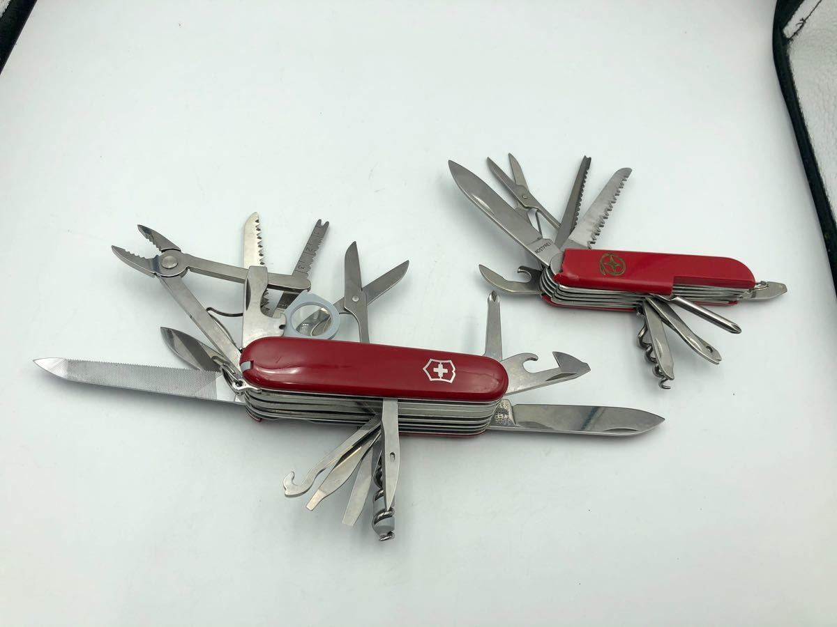 現状品】 VICTORINOX スイスチャンプ 十六徳ナイフ & 十徳ナイフ 現状品】 VICTORINOX スイスチャンプ 十六徳ナイフ & 十徳ナイフ