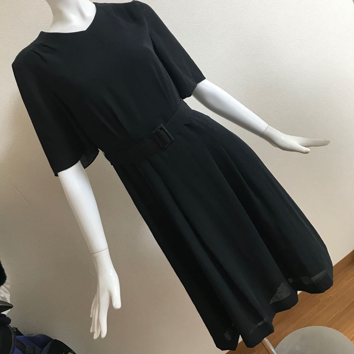 Paypayフリマ 東京ソワール ブラックフォーマル ドレスワンピース 喪服 礼服 ベルト付き 7号 Paypayフリマ 東京ソワール ブラックフォーマル ドレスワンピース 喪服 礼服 ベルト付き 7号