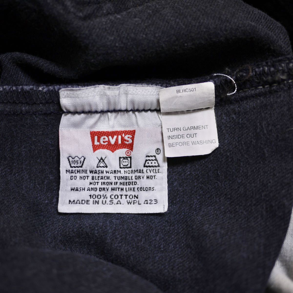 LEVI’S 501 ブラックデニムパンツ W33 リーバイス BLACK DENIM PANTS 後染め アメリカ製 USA製 米国製 90s 90’s LEVIS_画像9