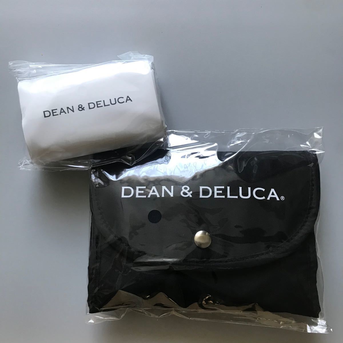 DEAN&DELUCA ディーン&デルーカ ミニマムエコバッグホワイト　ショッピングバッグブラック　新品