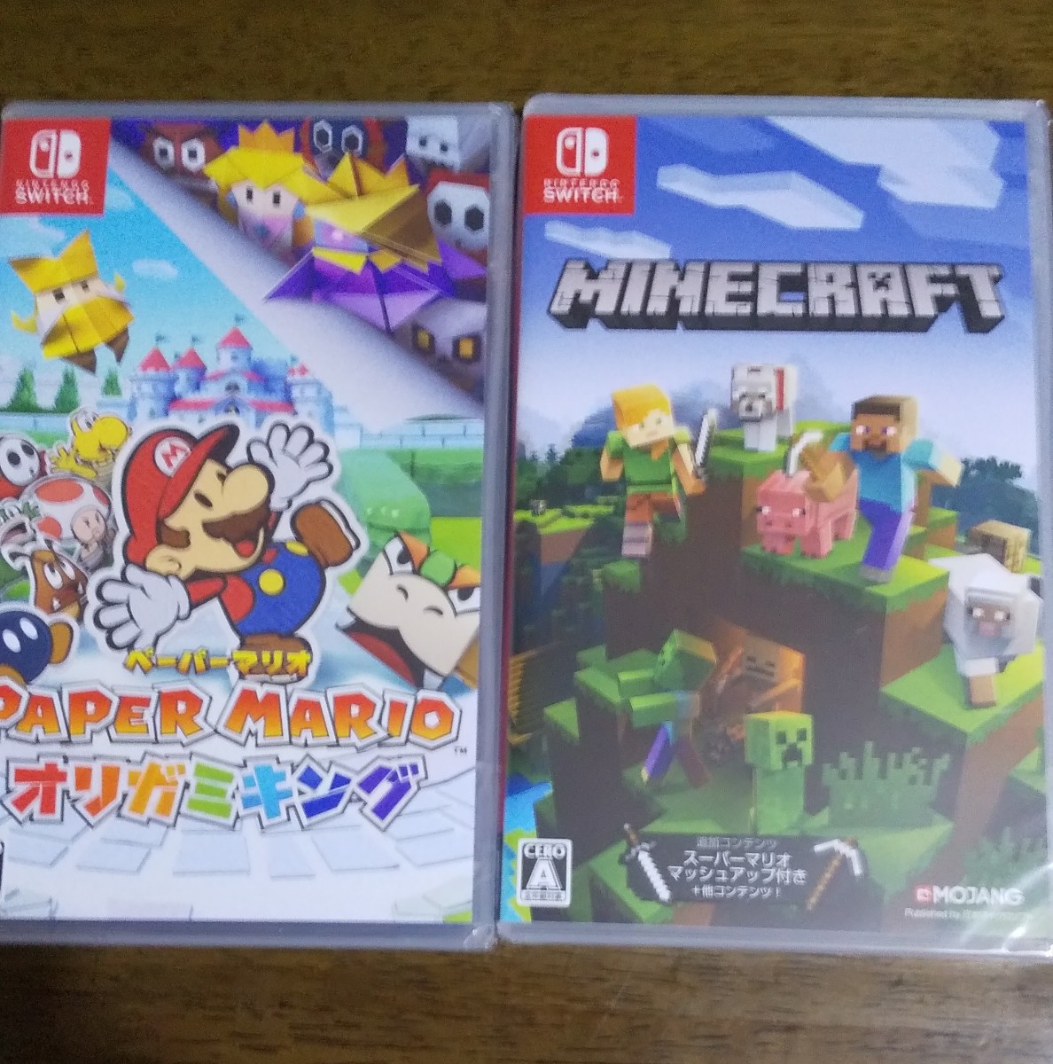 新品 未開封  マインクラフト Minecraft  +  ペーパー マリオ オリガミキング 