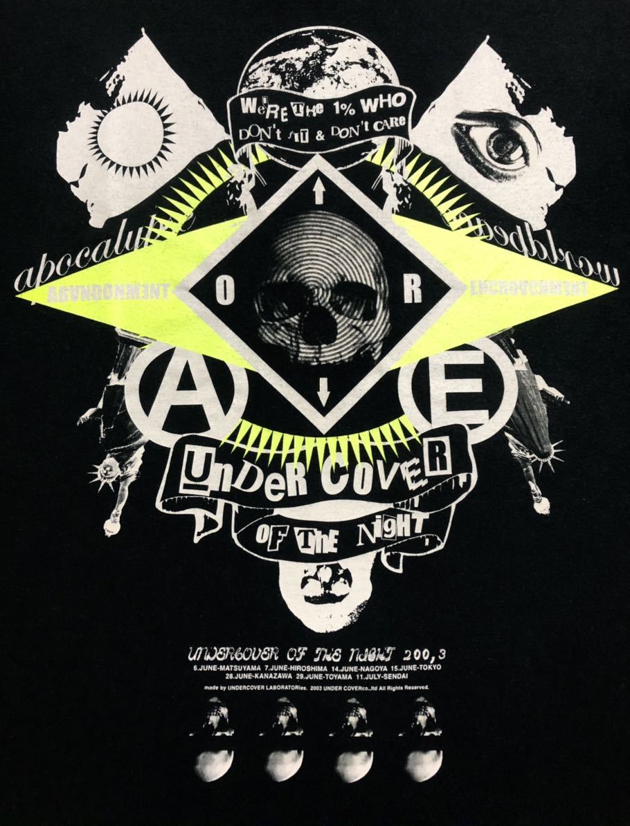 UNDERCOVER SCAB 上映会 Tシャツ GIZ柄 UNDERCOVER OF THE NIGHT 2003 アンダーカバー アナーキー