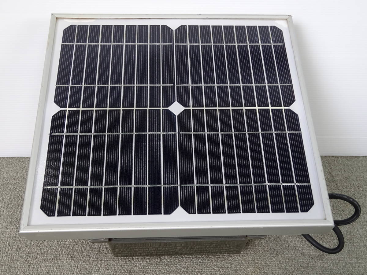 中古 工事用品 ソーラー電源装置 ② 10Wパネル ネオパワーV DC9.6V 7000mAh 約28.5×30.5 太陽電池 仙台銘板 キャットアイ