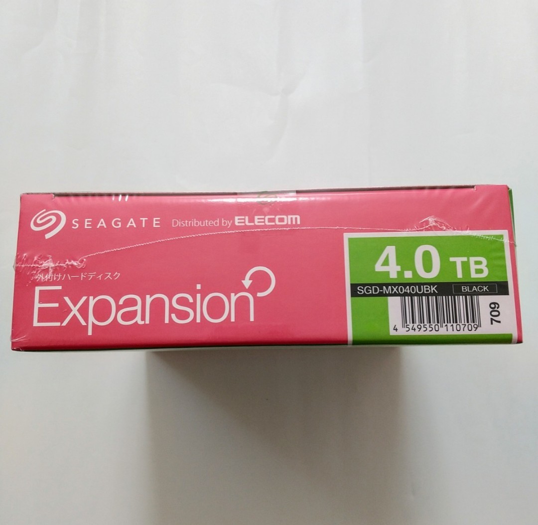 新品未開封　エレコム 外付けハードディスク　4.0TB SGD-MX040UBK ELECOM Expansion テレビ録画