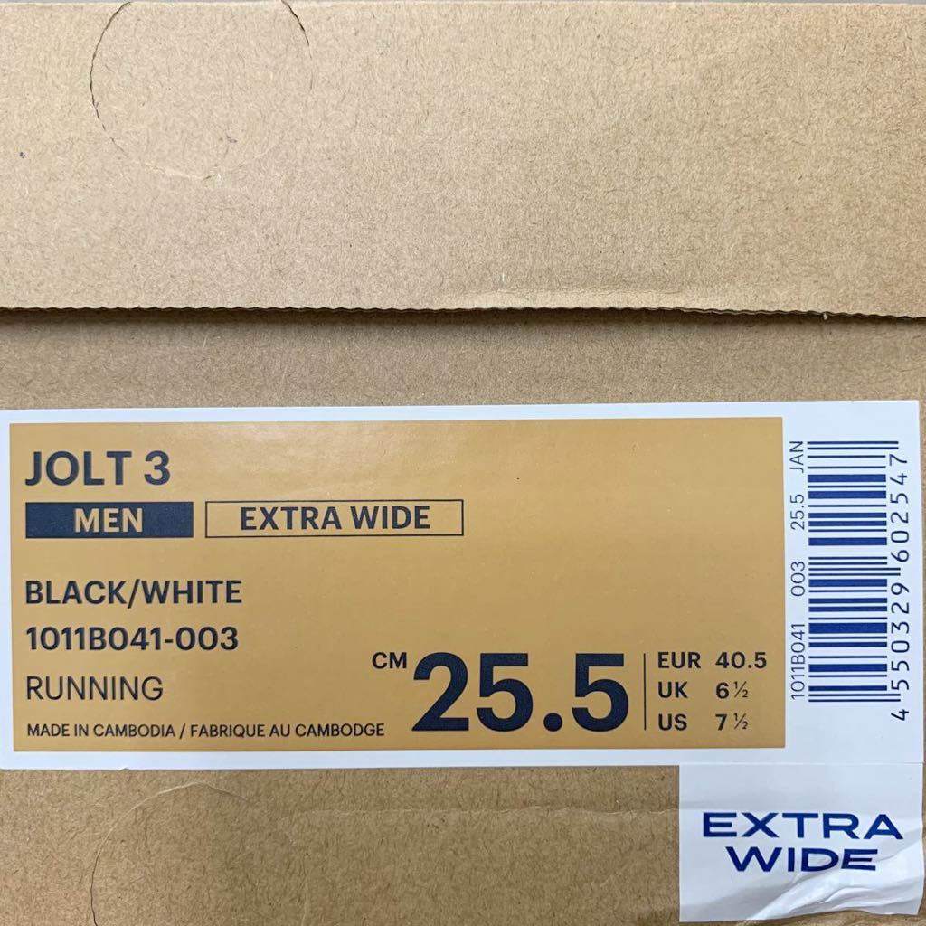 asics　アシックス　1011B041-003　JOLT ３　25.5cm　新品