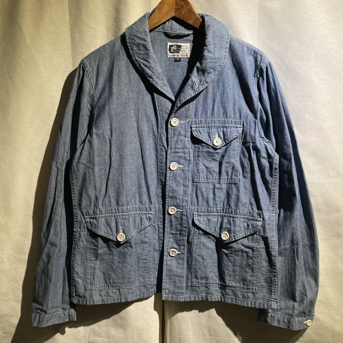 Engineered Garments シャンブレー ワークジャケット S デニム USA製 ヘチマ襟 / ビンテージ ネペンテス needles  auralee south2 west8