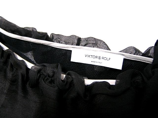 イタリア製 VIKTOR&ROLF ヴィクター＆ロルフ アシンメトリーシルクワンピース ドレスの画像9