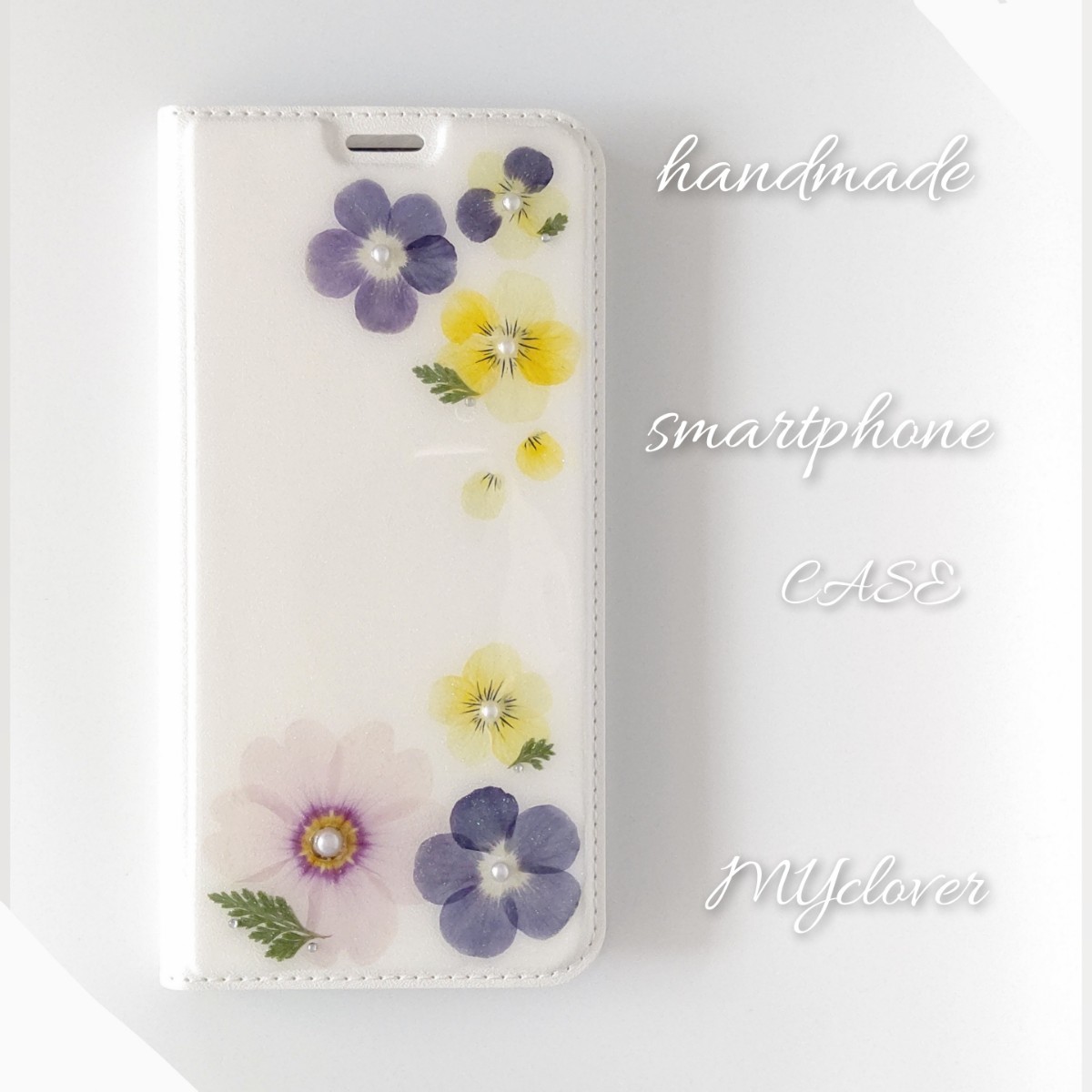 Paypayフリマ ハンドメイド 押し花 和モダン 手帳型 スマホケース Iphone Android 和柄 花柄 他機種対応 かわいい 人気