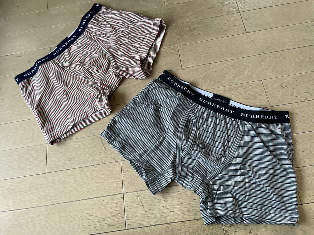  быстрое решение! Burberry! Boxer 2 листов комплект L окантовка рисунок Brown X красный & серый X черный 