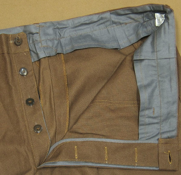 * Italy army plizna- work pants Brown dead stock §lovev§pt§c234 cotton canvas wa- car unused goods 