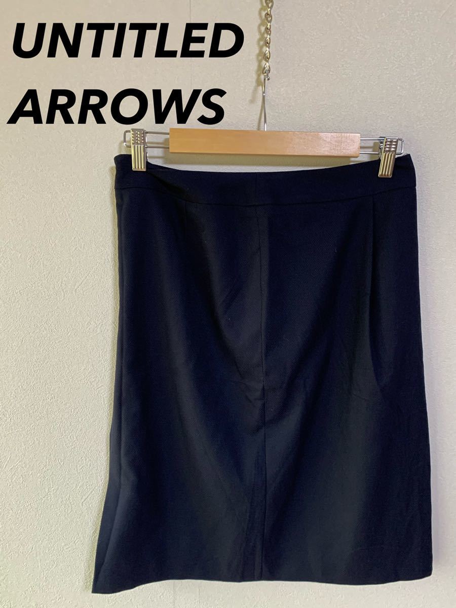 【人気】UNITED　ARROWS/ユナイテッド　アローズ　GLR　　スカート　紺/ネイビー　レディース（K５１）_画像1