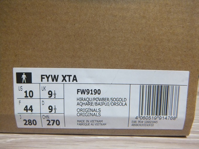 新品 adidas FYW XTA 28cm ハイレゾアクア/パワーベリー/ソーラーゴールド☆アディダス フィーツーウェア_画像10