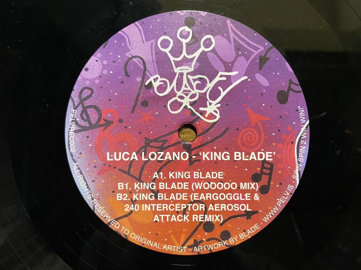ブレイクビート・ハウス傑作！ Luca Lozano - King Blade / 240 Interceptor / Luke Eargoggle / Pelvis Records / ポスター, ステッカー付_画像3